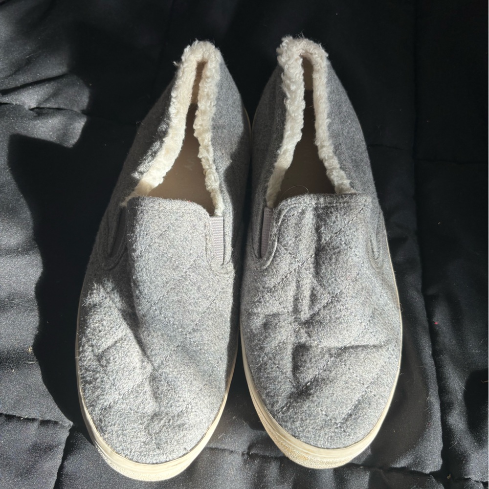 Old Navy Sherpa-Lined Canvas Slip-On Sneakers